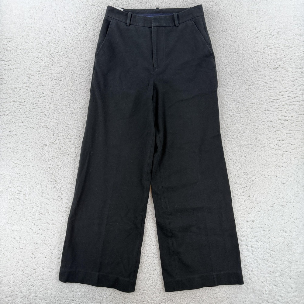 Polo Ralph Lauren Dress Pants Womens 8 Black Twill Straight Leg Work Office